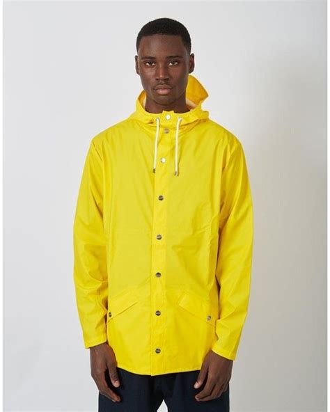 Lyst Rains Jacket Yellow In Yellow For Men