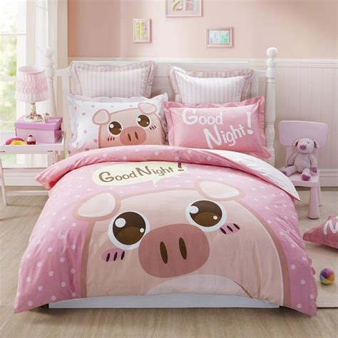 .bed #beds #bedroom interiors #bed room #teensroom #kidsroom #vacation #vacation house #white bed #white bedroom #white bedsheets #room room decor #home interiors #vintageroom #interior design #whitebeds #homeinspiration #bedroom inspo #cute bedroom #teensbedroom #girls. Pink Cream and White Pig Print Cute Style Cartoon Themed ...