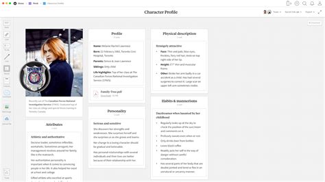 Character Profile Free Template And Example Milanote