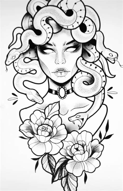 Medusa Tattoo Design With Intricate Details