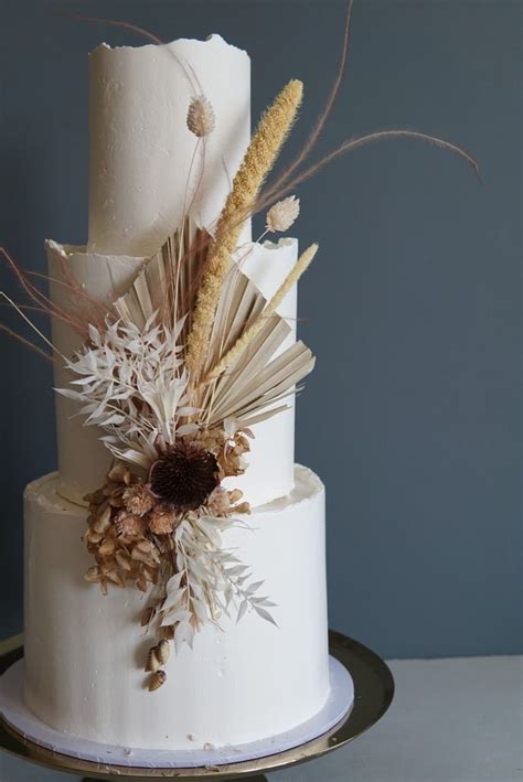 Dried Flowers Buttercream Wedding Cake Flower Cake Decorations