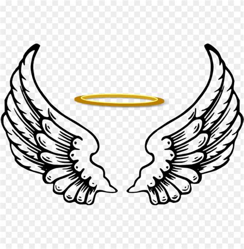 Angel Wings With Halo Angel Halo Wing Png Transparent With Clear