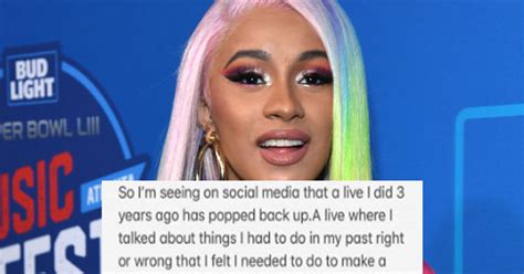 Cardi B Speaks Out About Resurfaced Video Of Her Saying She Used To