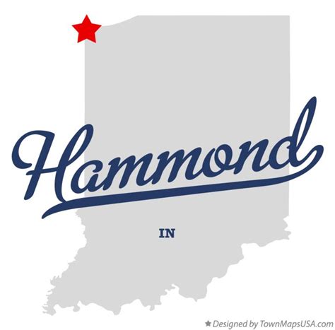 Map Of Hammond Lake County In Indiana