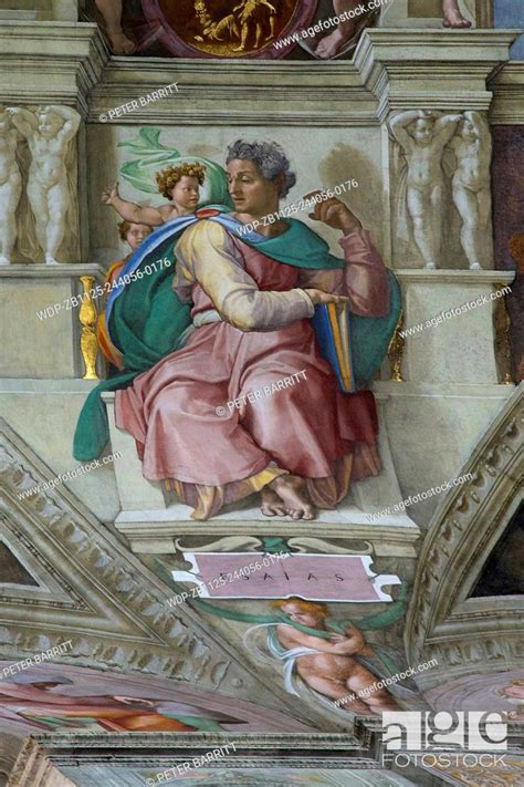 Prophet Isaiah Fresco Ceiling Of Sistine Chapel By Buonarroti