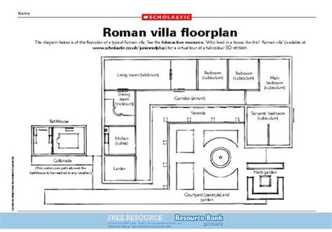 Roman Villa Floor Plan Ancient Roman Houses Roman Villa Floor Plan