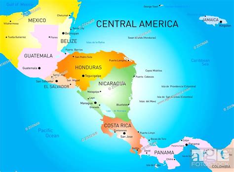 Central America Map Stock Photo Picture And Royalty Free Image Pic