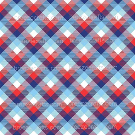 Red White And Blue Plaid Patterned Vinyl Htv Or Adhesive Vinyl Htv