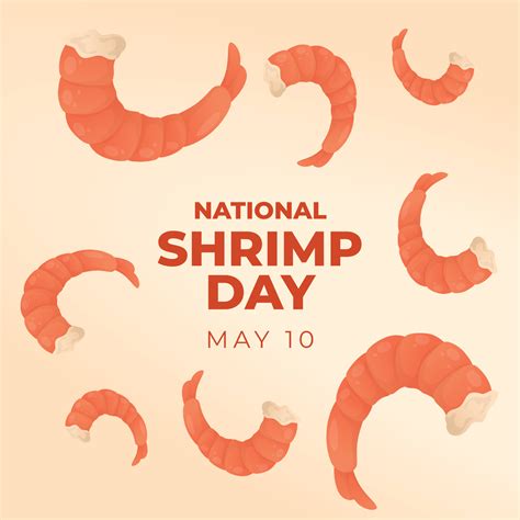 National Shrimp Day Design Template Shrimp Illustration For National