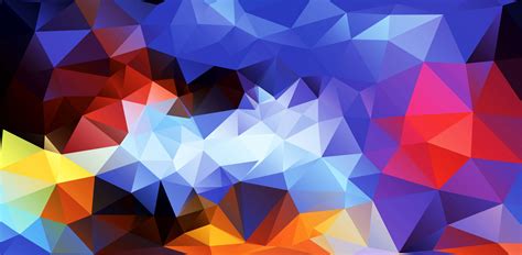 Wallpaper Illustration Abstract Low Poly Symmetry Blue Triangle