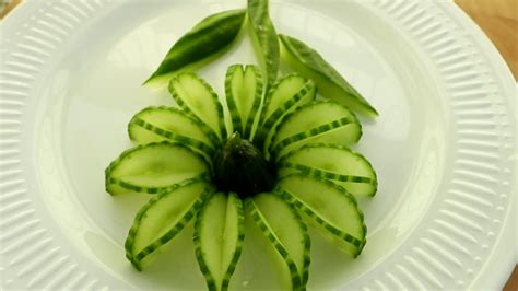 Italypaul Art In Fruit And Vegetable Carving Lessons 3 Simple Cucumber
