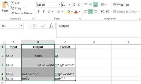 Solved Excel Text Alignment With Custom Formatting 9to5answer