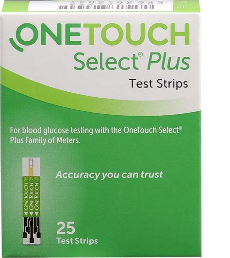 Buy One Touch Select Plus Glucometer Test Strips Box Of 25 Online And Get