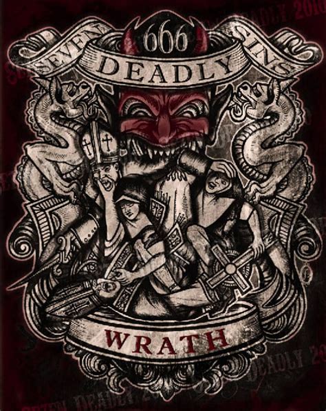 Deadly Wrath Print 11x14 7 Deadly Sins Tattoo Seven Deadly Sins