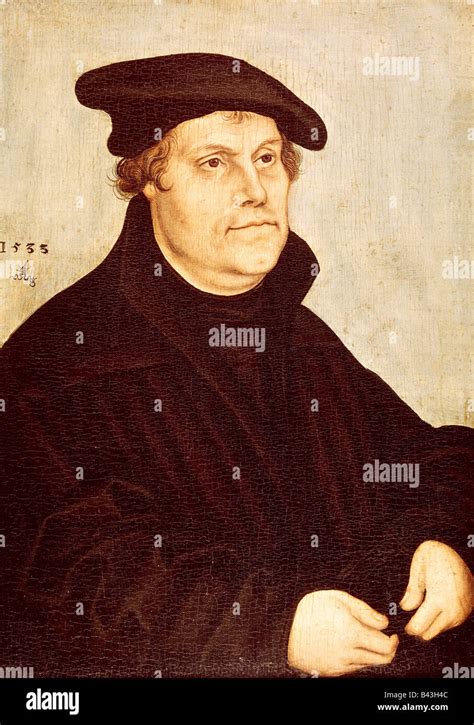 Martin Luther Portrait By Lucas Cranach Fotos Und Bildmaterial In