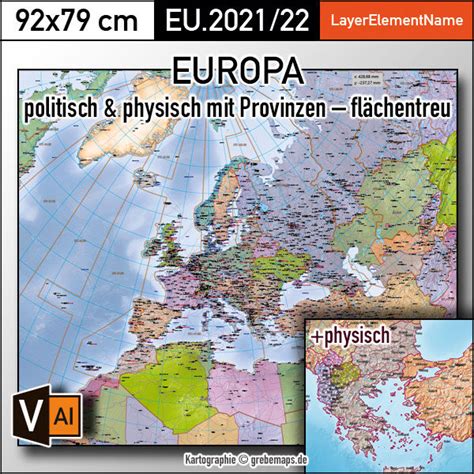 Europakarte Physisch Archive Grebemaps B2B KartenShop GKB