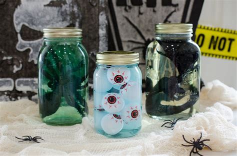 Create Diy Creepy Specimen Jars With Plastic Toys And Dish Soap Diy