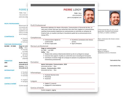 Exemple De Cv D'enseignant En Francais
