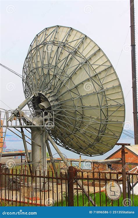 Large Satellite Dish Stock Photo Image Of Concept Receiver 71896586