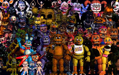 Five Nights At Freddys All Animatronics New By