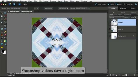 Creating A Kaleidoscope In Photoshop Elements Youtube
