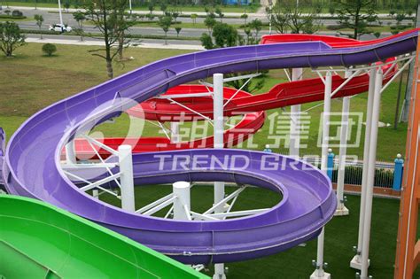 Popular Spiral Water Park Slide With Vertical Track Frp Water Park