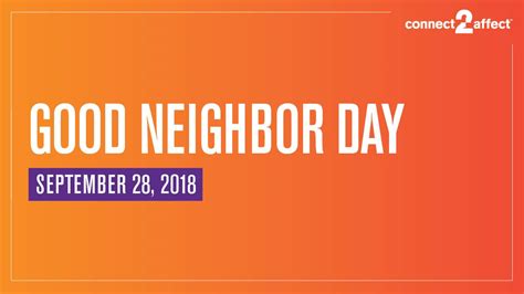 Good Neighbor Day 2018 Give An Hour