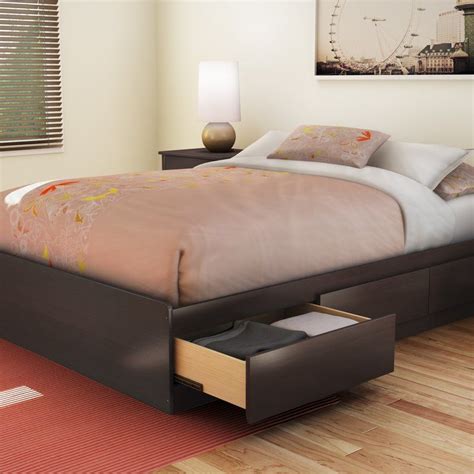 Step One Full 3 Drawer Platform Bed By South Shore Full Size Storage