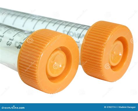 Plastic Tubes With Orange Caps Stock Photo Image Of Pharmaceutical