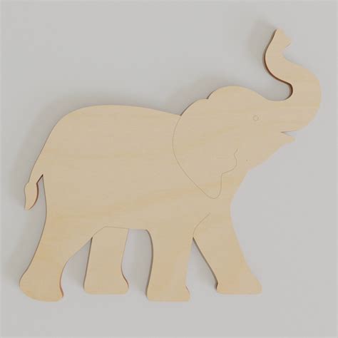 Elephant #1 Cutout - Double Cut Designs LLC