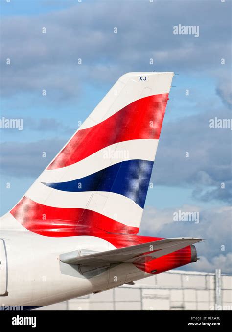 Tail Fin Of A British Airways Aircraft As It Taxis For Take Off From