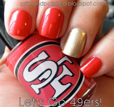 Prim And Polished Blog San Francisco 49ers Nail Polish