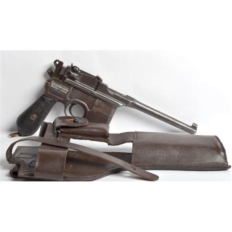 Wwi German Mauser C96 Broomhandle Semi Auto Pistol Cowans Auction