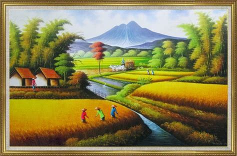 Lukisan pemandangan alam dengan pensil. The gallery for --> Lukisan Pensil Pemandangan Sawah Padi