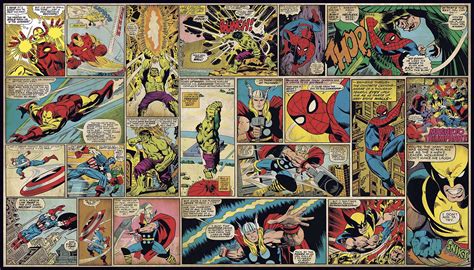 Avengers Comic Strip Wallpaper