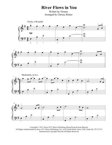 Biography yiruma he began learning to play the piano at. River Flows In You - Easy Piano By Yiruma, - Digital Sheet ...