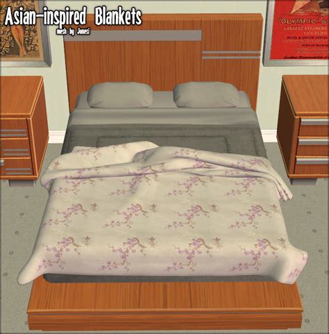 Mod The Sims 15 Asian Recolors Of Jonesis Blanket Mesh