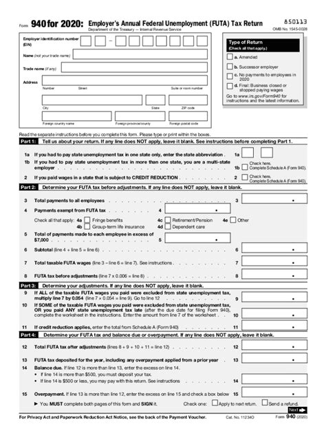 2020 Form Irs 940 Fill Online Printable Fillable Blank Pdffiller