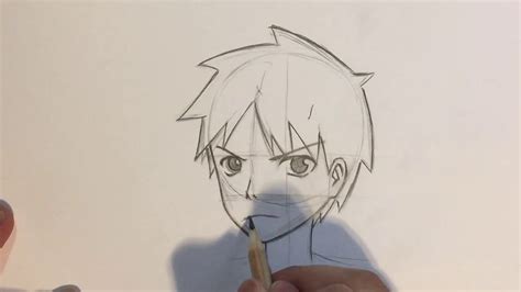 Image of how to draw an anime boy step by step drawing tutorials. How to Draw Anime Boy Face 3/4 View No Timelapse - YouTube