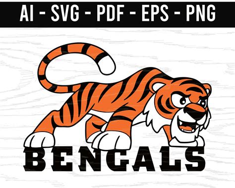 Cincinnati Bengals Logo Svg Png Ai Eps Pdf Nfl Sports Logo Etsy