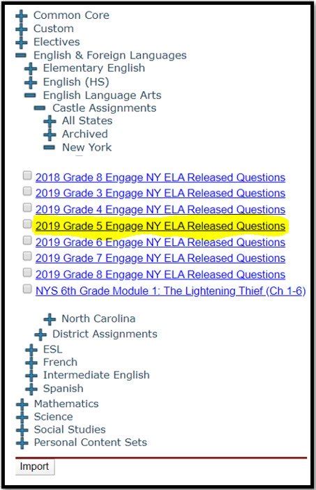 Nys 2019 Grade 5 Ela Engage Ny Released Questions Castle Software Inc