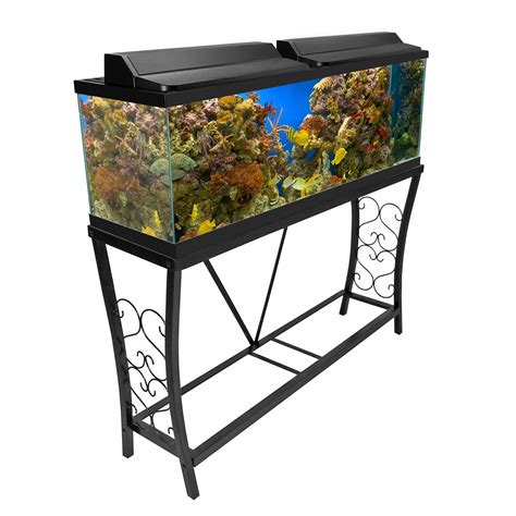 Aquatic Fundamentals Black Scroll Aquarium Stand 55 Gallons Petco