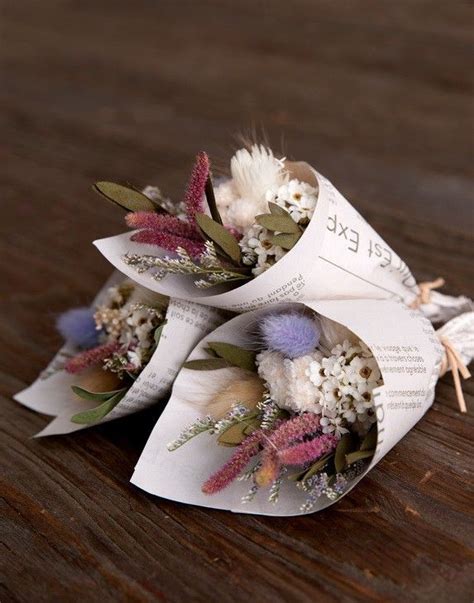 Little Bouquets Wrapped In Paper Beautiful Bouquet Of Flowers Dried