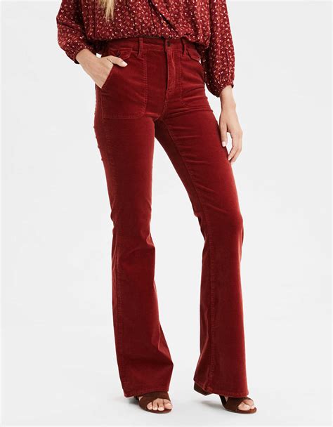 Super High Waisted Corduroy Flare Pant