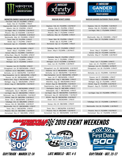 Nascar Schedule 2020 Printable That Are Dynamic Ruby Website