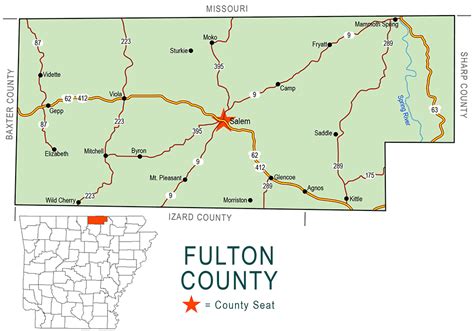 Fulton County Map Encyclopedia Of Arkansas