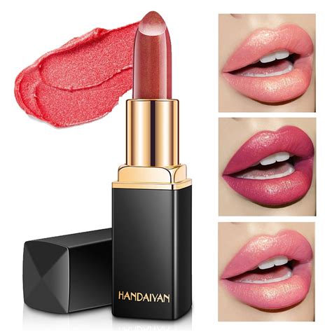 Handaiyan Glitter Lipsticks Batom Makeup Metalic Lipstick Labiales