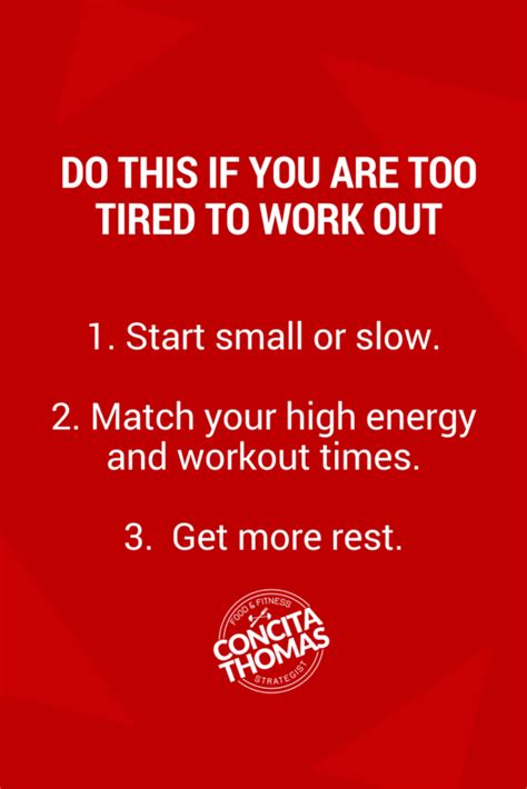Do This If You Are Too Tired To Work Out Concita Thomas