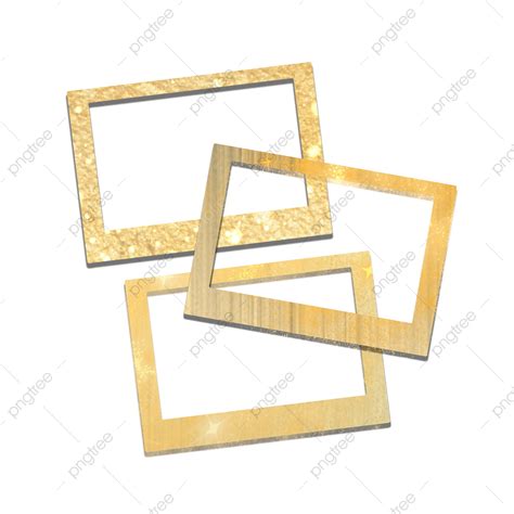 Photo Frame Gold Powder Fine Glittering Polaroid Texture Gold Powder