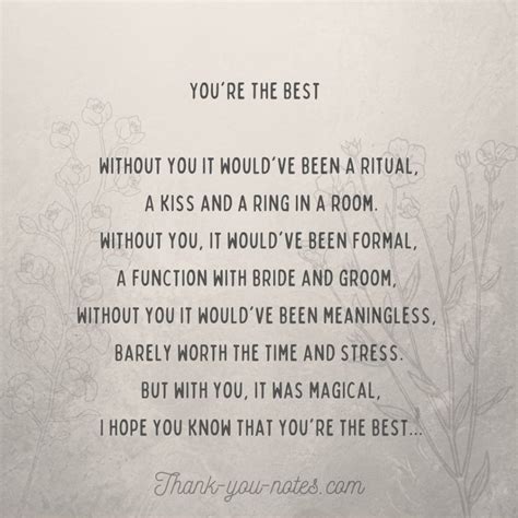 Wedding Thank You Poems The Thank You Notes Blog